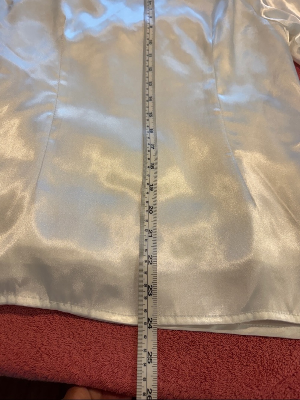 MSK Ivory Satin Wrap Blouse with Jeweled Brooch - Picture 7 of 12